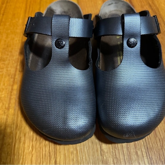 Birkenstock Womens Papillio Bern Clogs Metallic Gray Birko Flor Size 37 US L6 - Picture 4 of 15